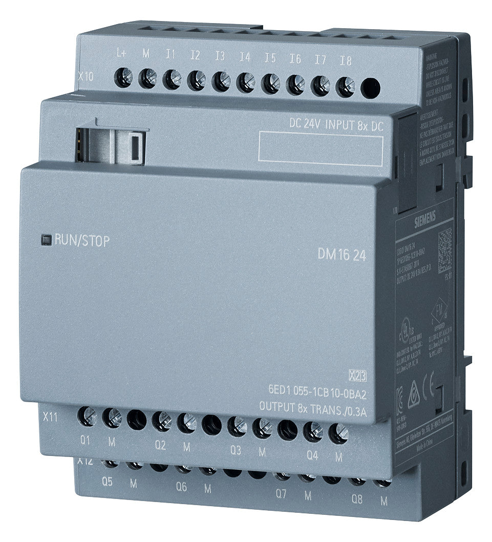 SIEMENS SPS-Digitales E/A-Modul 8Eing DC LOGO! 6ED1055-1CB10-0BA2 8Ausg 0,3A 24V