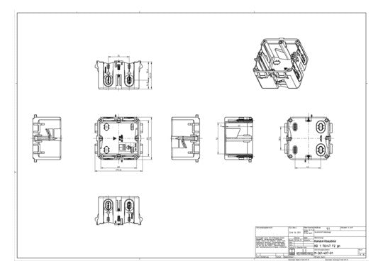 SPELSBERG Geräteeinbaudose GEB-K 1f 60mm KD 1 70/47 F2 gn Front Tragring/bügel