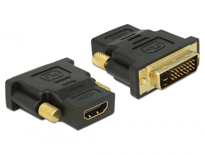 Delock Adapter DVI 24+1 Pin Stecker > HDMI Buchse - bidirektional