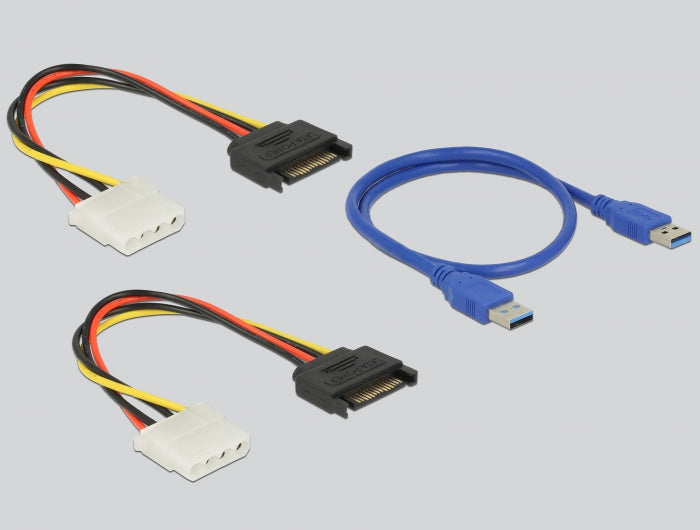 Delock Riser Karte PCI Express x1 > 4 x PCIe x16 mit 60 cm USB Kabel