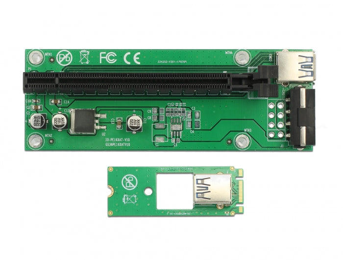 Delock Riser Karte M.2 Key B+M > PCI Express x16 mit 30 cm USB Kabel