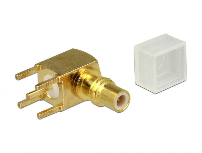 Delock Adapter SMC Buchse 90° gewinkelt PCB