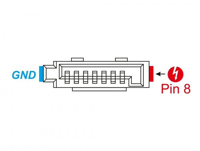 Delock Steckverbinder SATA 6 Gb/s Buchse 8 Pin Power
