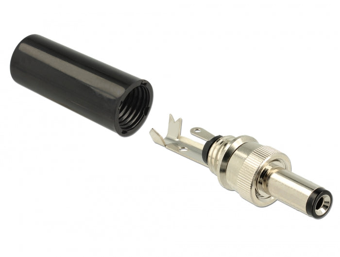 Delock Steckverbinder DC 5,5 x 2,1 mm mit Länge 12,0 mm Hohlstecker Lötversion