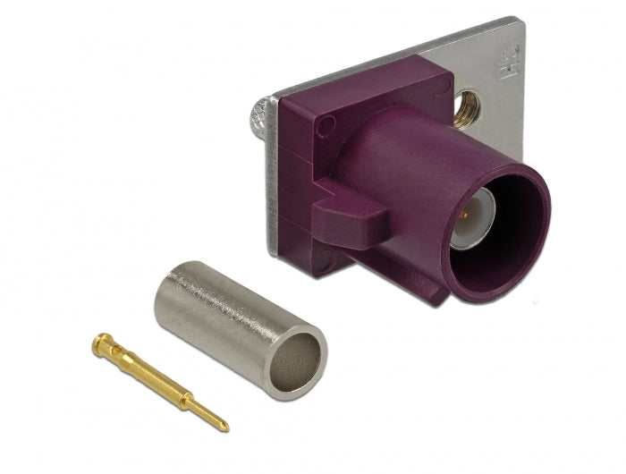 Delock FAKRA D Stecker Federpin zum Crimpen 1 vorgestanztes Loch