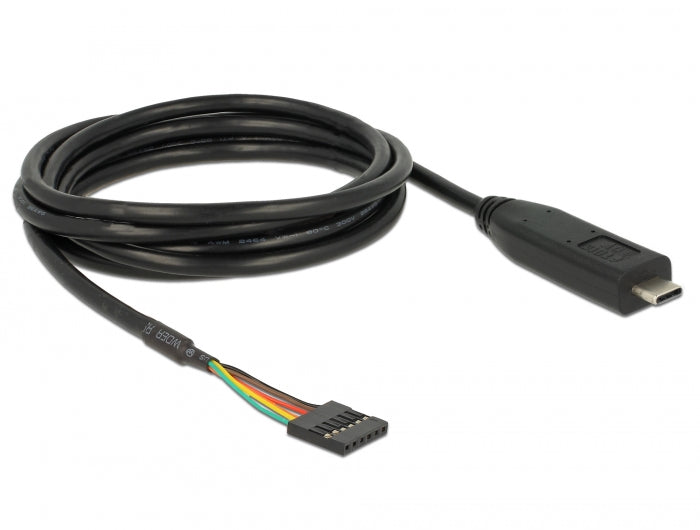 Delock Konverter USB Type-C™ 2.0 Stecker zu TTL 5 V Pfostenbuchse 6 Pin 2,0 m