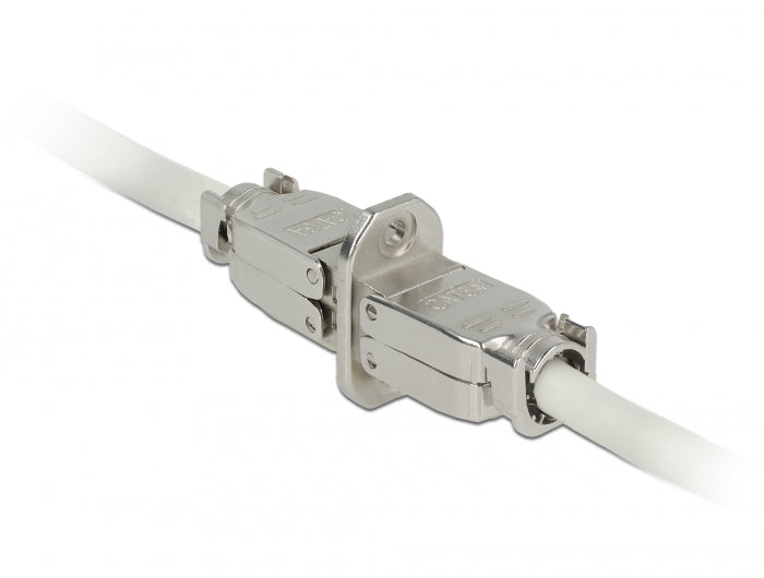 Delock Verbinder für Netzwerkkabel Cat.6A STP werkzeugfrei zum Einbau