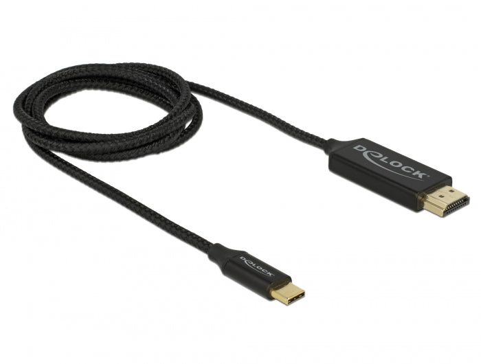Delock USB Kabel Type-C zu HDMI (DP Alt Mode) 4K 60 Hz 1 m koaxial