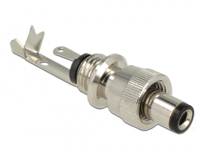 Delock Steckverbinder DC 5,5 x 2,5 mm mit Länge 9,5 mm Hohlstecker Lötversion