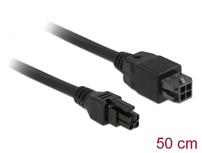 Delock Micro Fit 3.0 4 Pin Verlängerungskabel Stecker > Buchse 50 cm