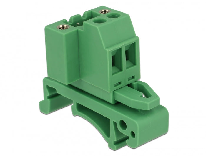 Delock Terminalblock Set für Hutschienen 2 Pin mit Schraubverriegelung