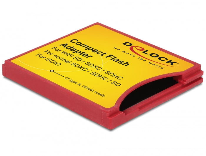 Delock Compact Flash Adapter für iSDIO (WiFi SD), SDHC, SDXC Speicherkarten