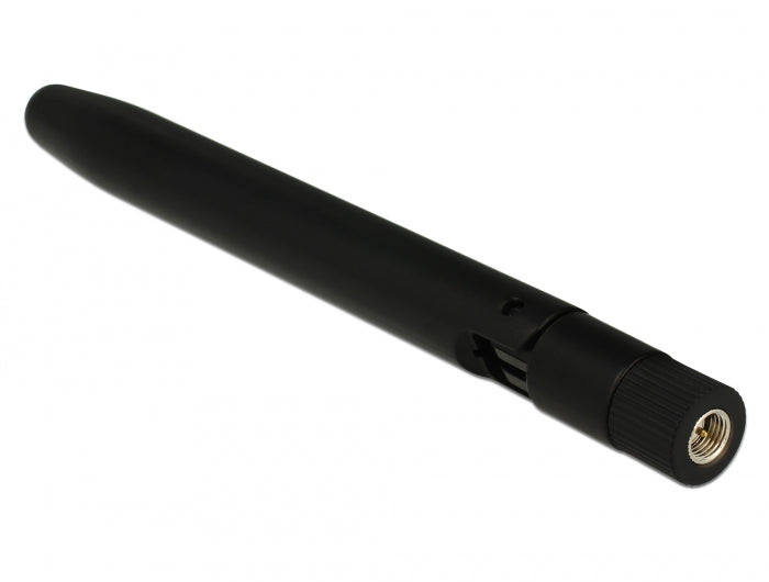 Delock LoRa 863 - 928 MHz Antenne SMA Stecker 0,5 dBi omnidirektional mit Kippgelenk schwarz
