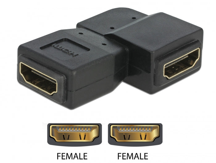 Delock Adapter HDMI Buchse zu HDMI Buchse 90° links