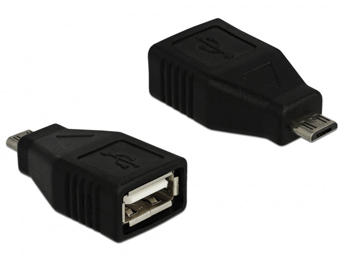 Delock Adapter USB 2.0 Typ Micro-B Stecker > USB 2.0 Typ-A Buchse