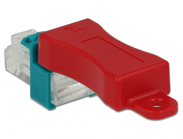 Delock RJ45 Secure Clip mit Stecker Set mit 6 Stück