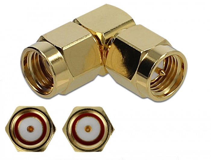 Delock Adapter SMA Stecker zu RP-SMA Stecker 90° 10 GHz