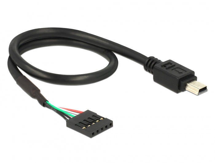 Delock Kabel USB 2.0 Pfostenbuchse 5 Pin > USB 2.0 Typ Mini-B Stecker 30 cm