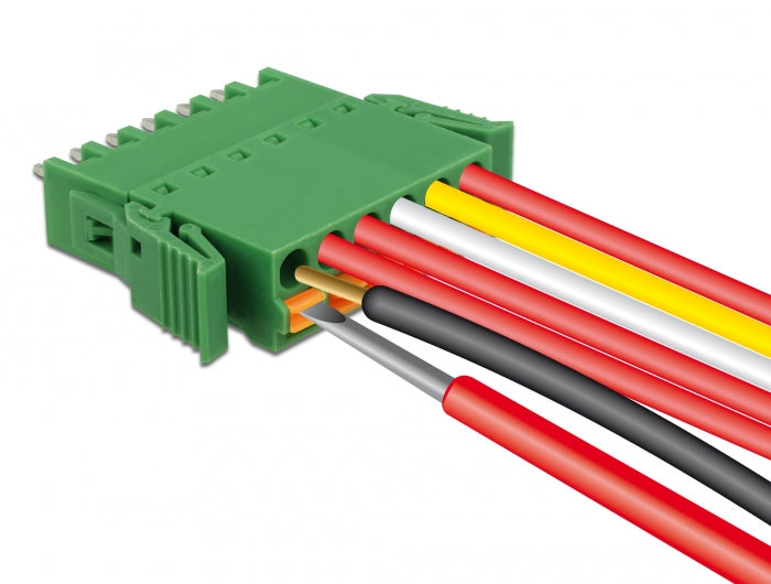 Delock Terminalblock Set für Platine 6 Pin 3,81 mm Rastermaß vertikal