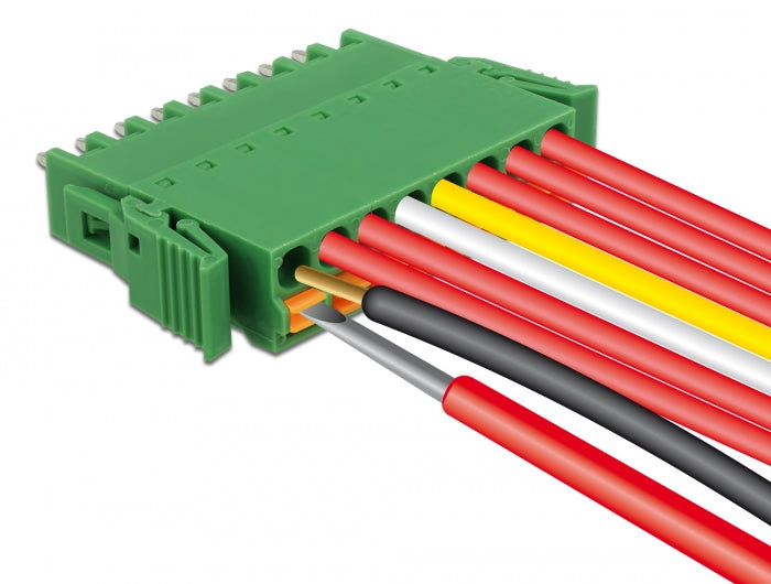 Delock Terminalblock Set für Platine 8 Pin 3,81 mm Rastermaß vertikal