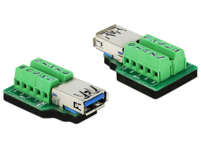Delock Adapter USB 3.0 Typ-A Buchse > Terminalblock 10 Pin