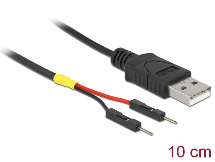 Delock USB Stromkabel Typ-A auf 2 x Pfostenstecker einzeln Strom 10 cm