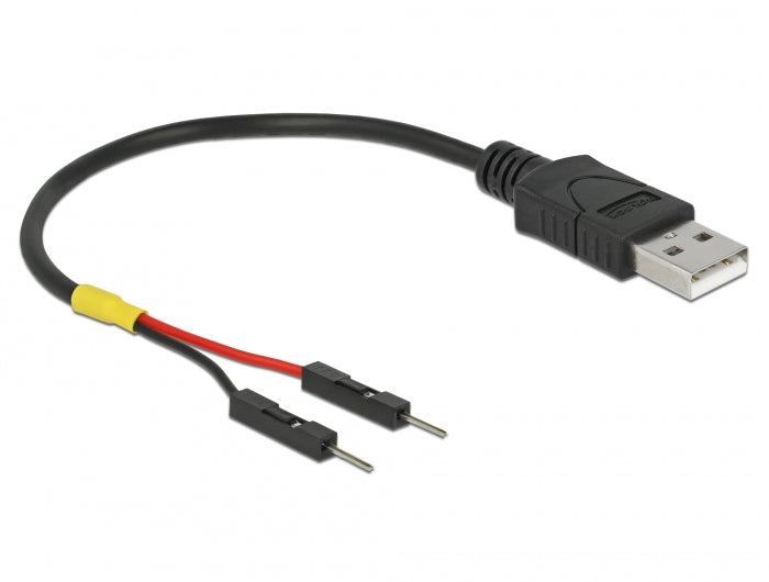 Delock USB Stromkabel Typ-A auf 2 x Pfostenstecker einzeln Strom 10 cm