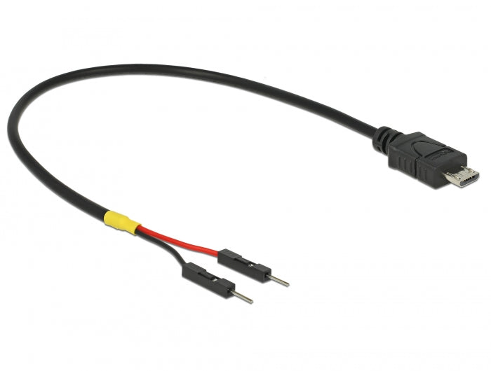 Delock USB Stromkabel Micro-B auf 2 x Pfostenstecker einzeln Strom 20 cm