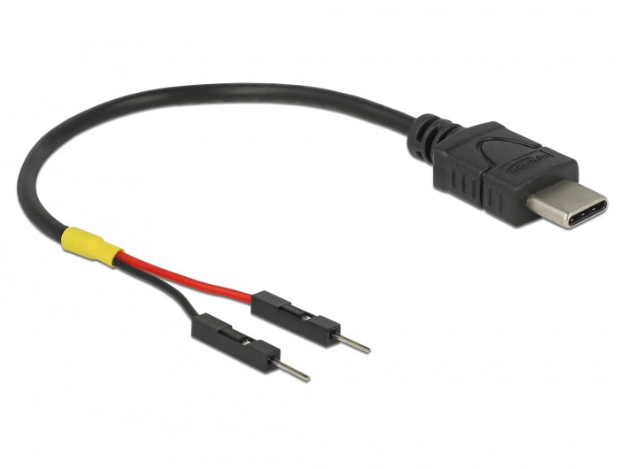 Delock USB Stromkabel Typ-C auf 2 x Pfostenstecker einzeln Strom 10 cm