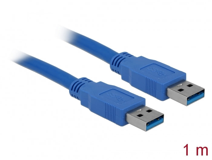 Delock USB 5 Gbps Kabel Typ-A Stecker zu Typ-A Stecker 1 m blau