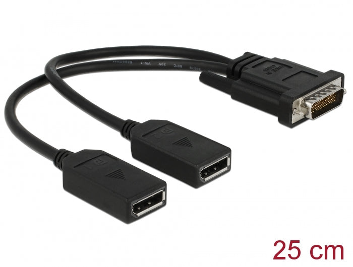 Delock Adapter DMS-59 Stecker > 2 x DP Buchse 25 cm