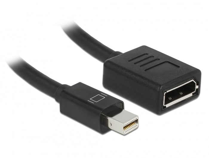 Delock Adapter mini DisplayPort Stecker zu DisplayPort Buchse 16K schwarz