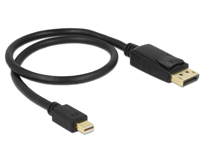 Delock Kabel Mini DisplayPort 1.2 Stecker > DisplayPort Stecker 4K 60 Hz 0,5 m
