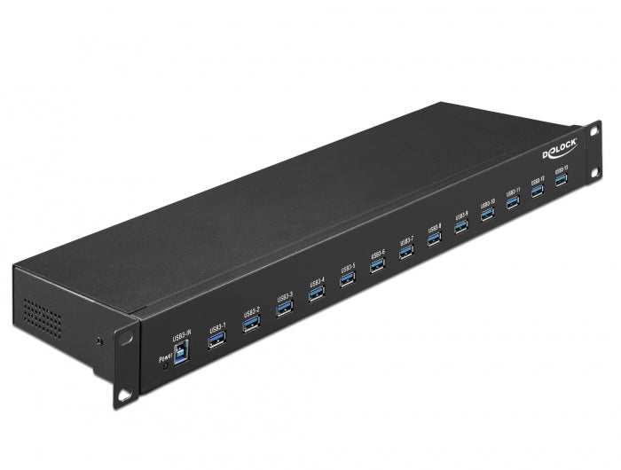 Delock 19″ Industrie Hub 13 x USB 5 Gbps Typ-A