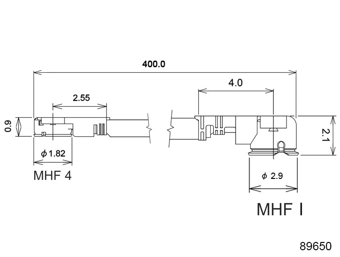 Delock Antennenkabel I-PEX Inc., MHF® I Stecker zu I-PEX Inc., MHF® 4L Stecker 1,13 40 cm