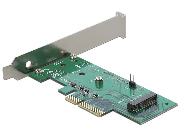 Delock PCI Express x4 Karte > 1 x intern NVMe M.2 Key M 80 mm - Low Profile Form Faktor