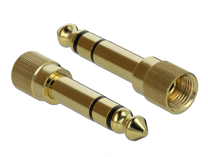 Delock Klinkenkabel 3,5 mm 3 Pin Stecker zu Stecker mit Schraubadapter 5 m