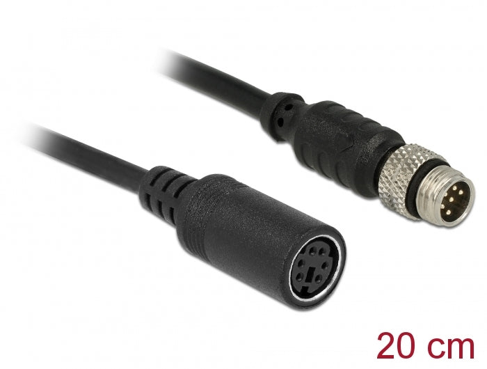 Navilock Anschlusskabel M8 6 Pin Stecker wasserdicht > MD6 Buchse RS-232 0,2 m
