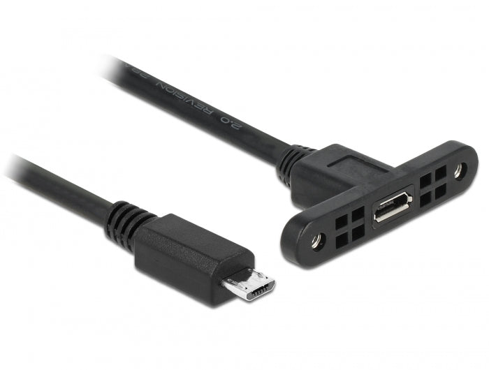 Delock Kabel USB 2.0 Micro-B Buchse zum Einbau > USB 2.0 Micro-B Stecker 25 cm
