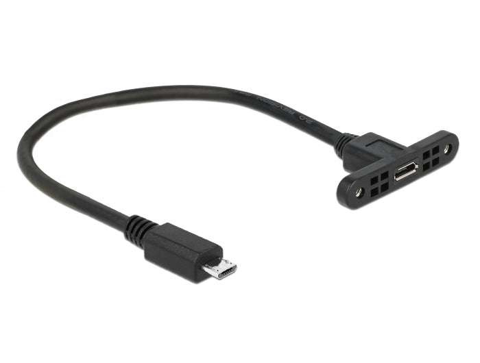 Delock Kabel USB 2.0 Micro-B Buchse zum Einbau > USB 2.0 Micro-B Stecker 25 cm
