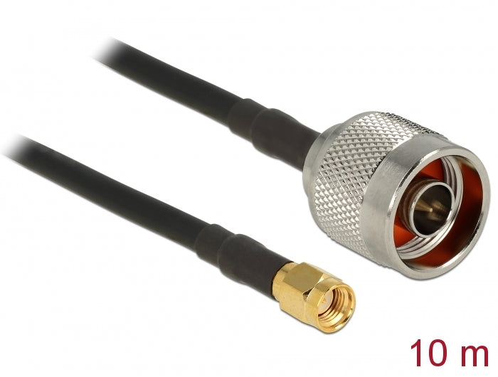 Delock Antennenkabel N Stecker > SMA Stecker RG-58 C/U 10 m
