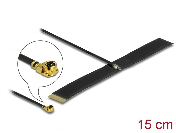 Delock LPWAN Antenne I-PEX Inc., MHF® I Stecker -0,38 dBi 1.13 15 cm FPC intern Klebemontage
