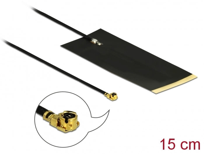 Delock LPWAN Antenne I-PEX Inc., MHF® I Stecker -2,63 dBi 1.13 15 cm FPC intern Klebemontage