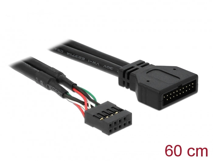 Delock Kabel USB 2.0 Pin Header Buchse > USB 3.0 Pin Header Stecker 60 cm