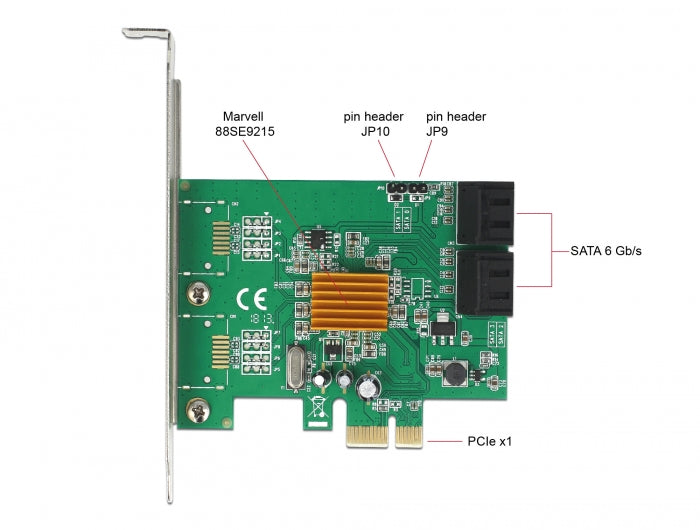 Delock 4 Port SATA PCI Express x1 Karte