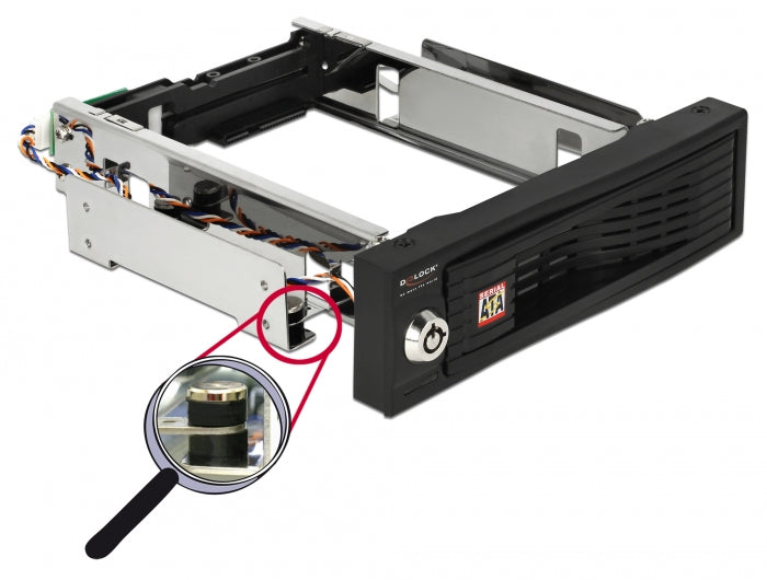 Delock 5.25″ Wechselrahmen für 1 x 3.5″ SATA HDD