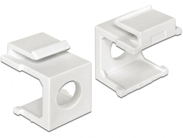 Delock Keystone Abdeckung weiß mit 8 mm Durchführung 4 Stück