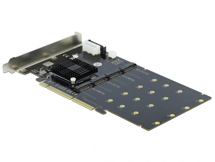 Delock PCI Express x8 / x16 Karte zu 4 x intern NVMe M.2 Key M