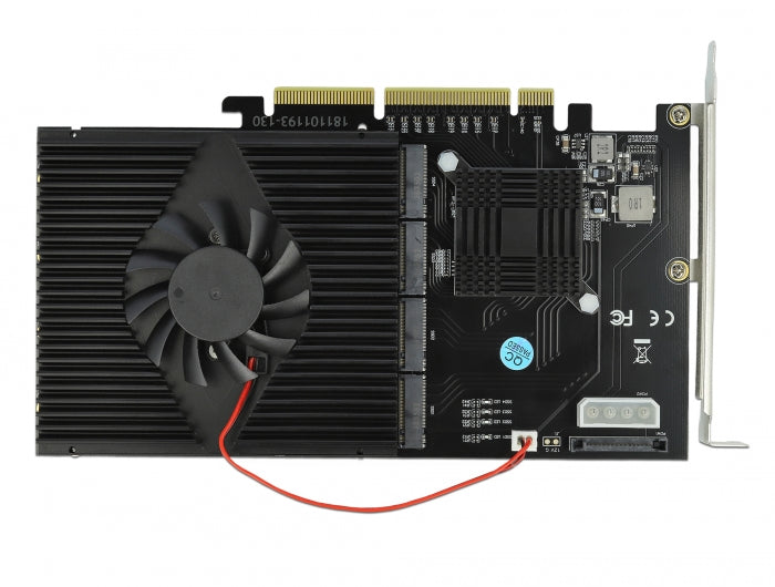Delock PCI Express x8 / x16 Karte zu 4 x intern NVMe M.2 Key M