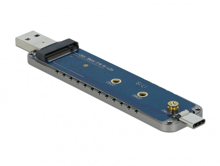 Delock Externes Gehäuse für M.2 NVMe PCIe SSD mit USB Type-C™ und Typ-A Stecker